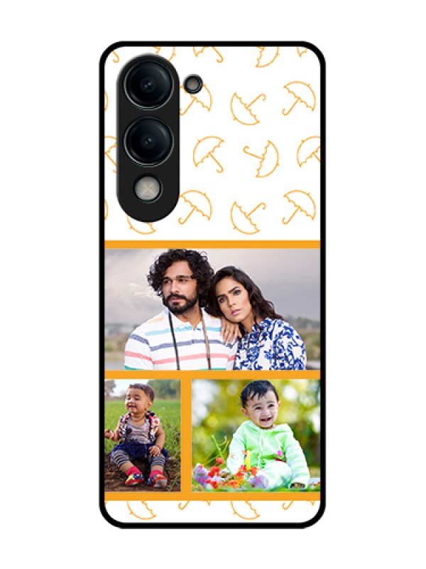 Custom Vivo Y19s Custom Metal Phone Case - Yellow Pattern Design