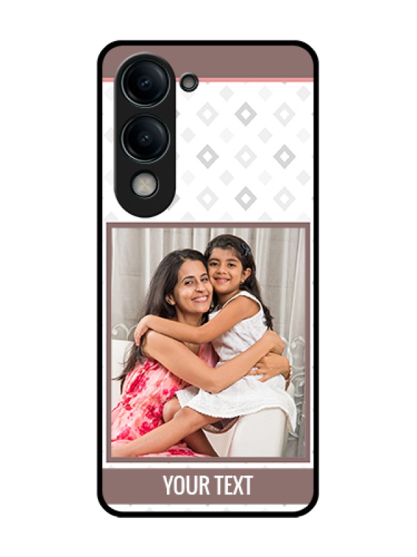 Custom Vivo Y19s Custom Metal Phone Case - Simple Diamond Design