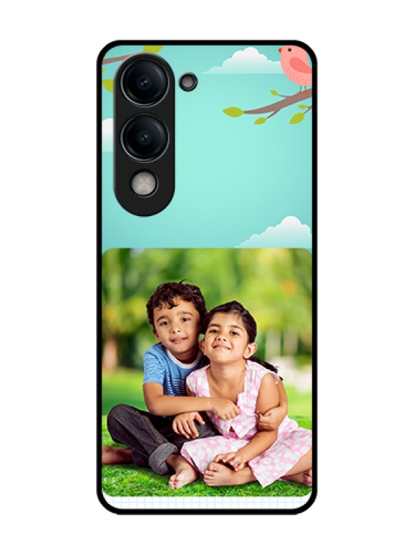 Custom Vivo Y19s Custom Metal Phone Case - Doodle Love Design