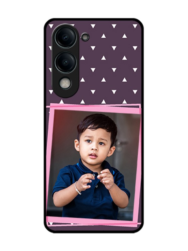 Custom Vivo Y19s Custom Metal Phone Case - Triangle Pattern Dotted Design