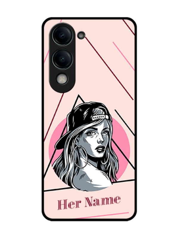 Custom Vivo Y19s Custom Metal Phone Case - Rockstar Girl Design