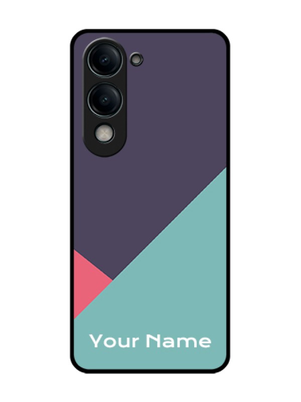 Custom Vivo Y19s Custom Metal Phone Case - Tri Color Abstract Design