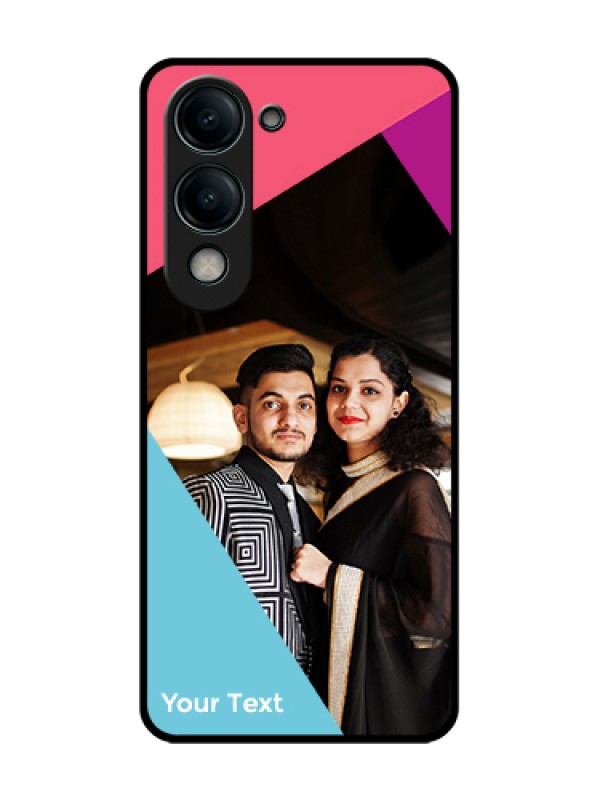 Custom Vivo Y19s Custom Metal Phone Case - Stacked Triple Colour Design