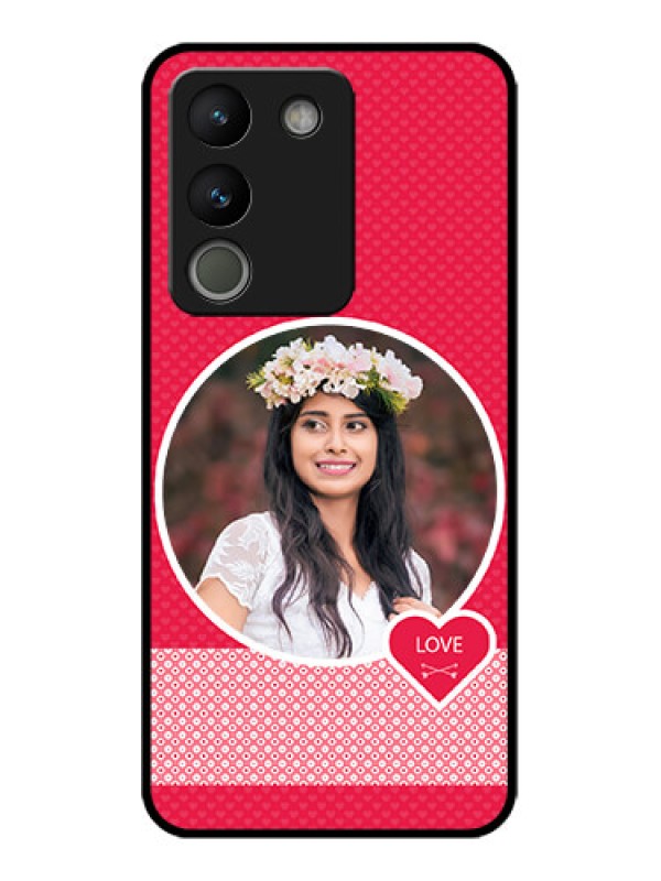 Custom Vivo Y200 5G Custom Metal Phone Case - Pink Color Pattern Design