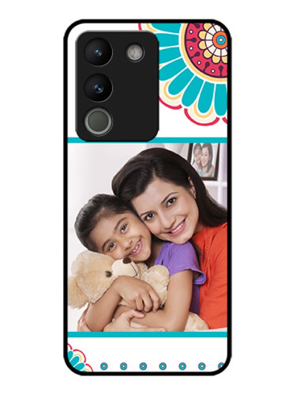 Custom Vivo Y200 5G Custom Metal Phone Case - Flower Design