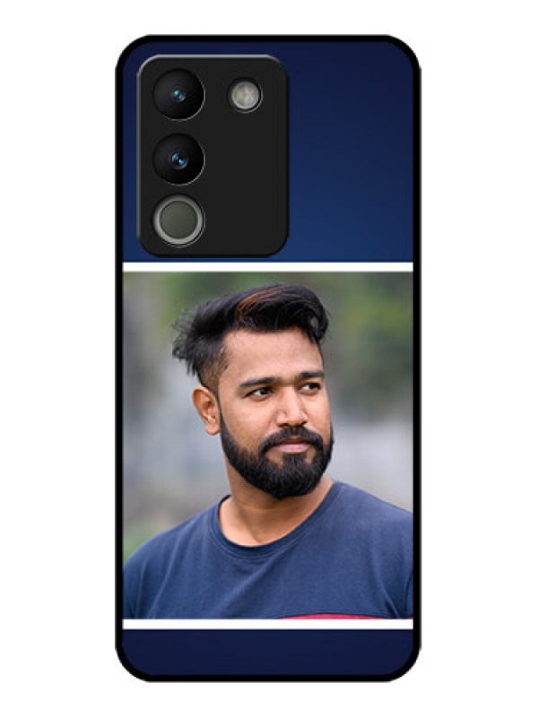 Custom Vivo Y200 5G Custom Metal Phone Case - Simple Royal Blue Design