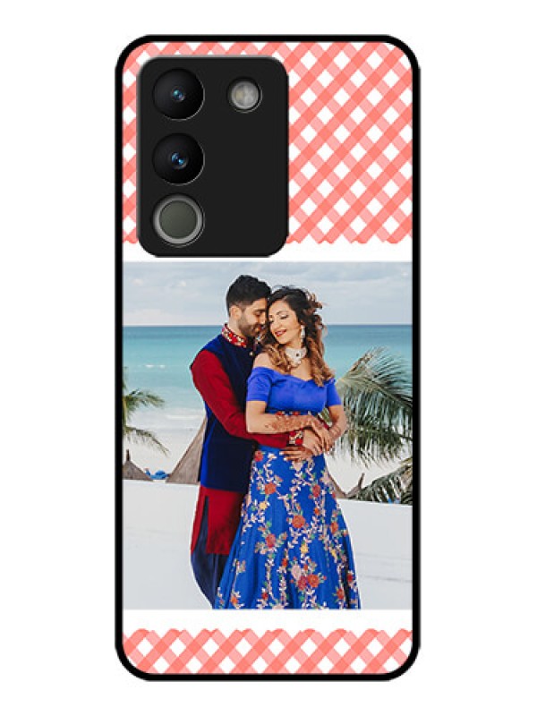 Custom Vivo Y200 5G Custom Metal Phone Case - Pink Pattern Design