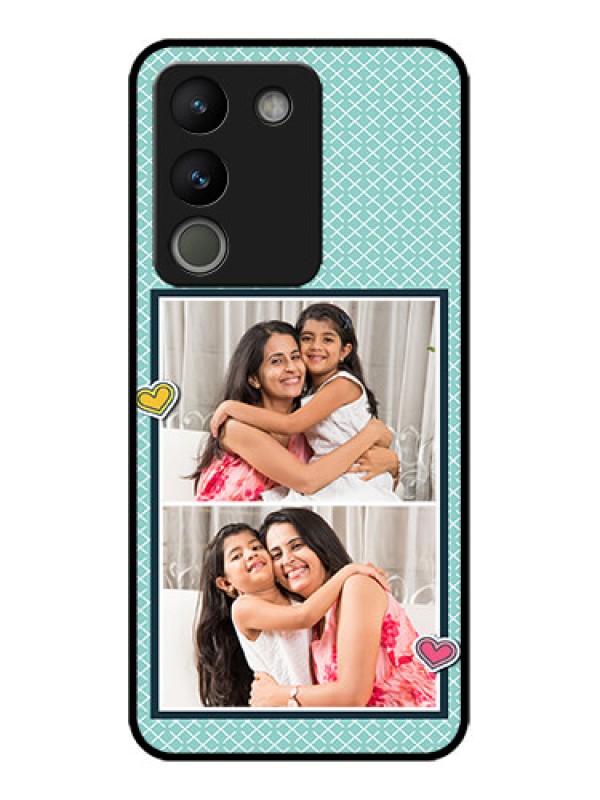 Custom Vivo Y200 5G Custom Metal Phone Case - 2 Image Holder With Pattern Design