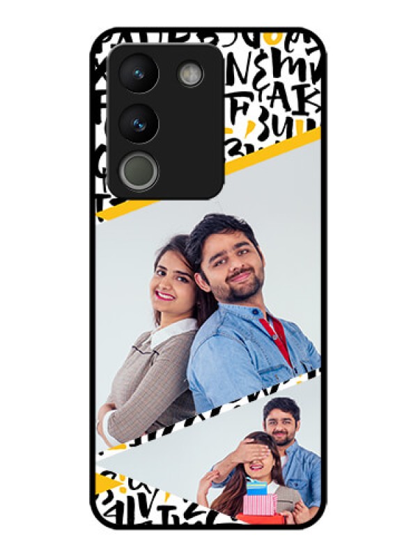 Custom Vivo Y200 5G Custom Metal Phone Case - Letters Pattern Design