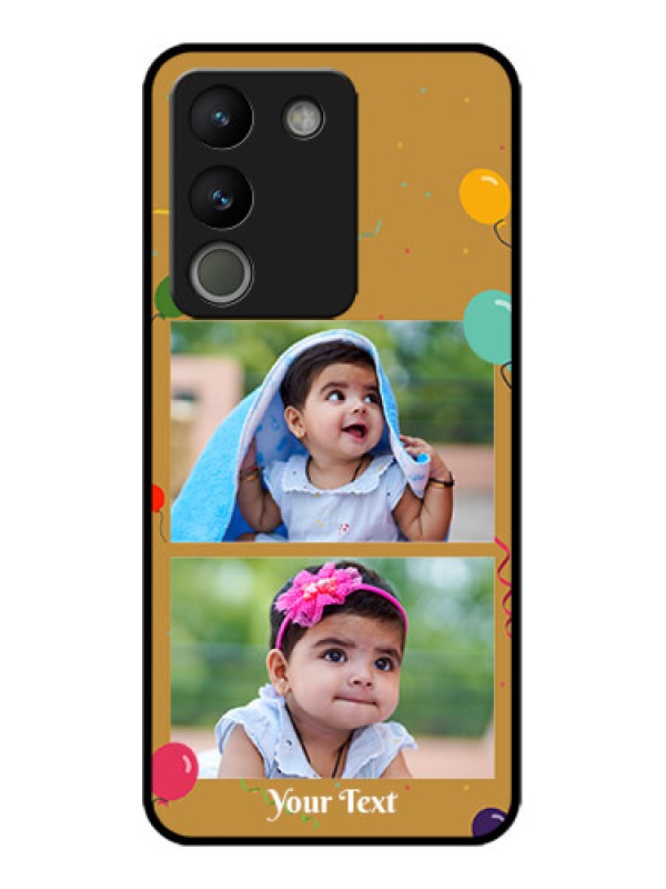 Custom Vivo Y200 5G Custom Metal Phone Case - Image Holder With Birthday Celebrations Design