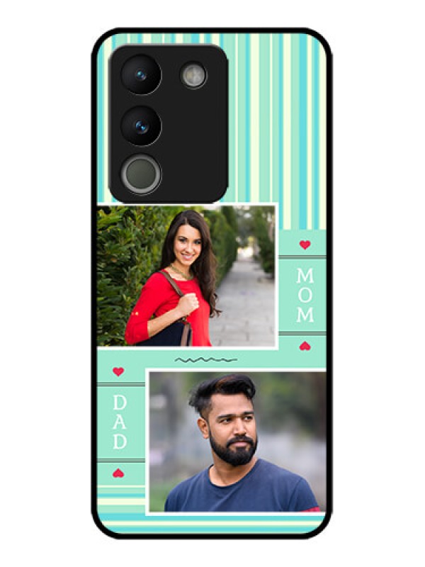 Custom Vivo Y200 5G Custom Metal Phone Case - Mom and Dad Pic Design