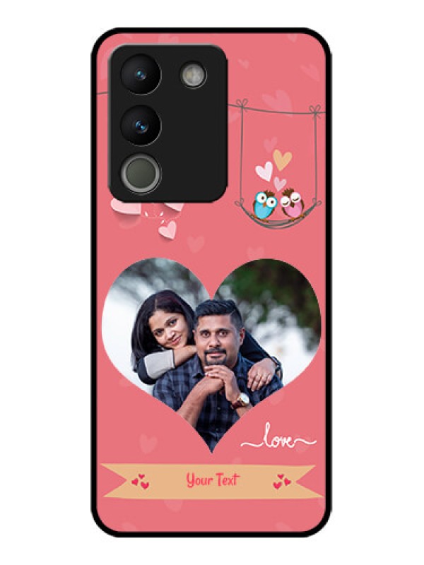 Custom Vivo Y200 5G Custom Metal Phone Case - Peach Color Love Design