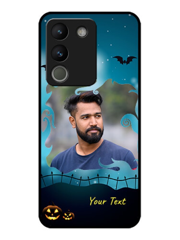 Custom Vivo Y200 5G Custom Metal Phone Case - Halloween Frame Design