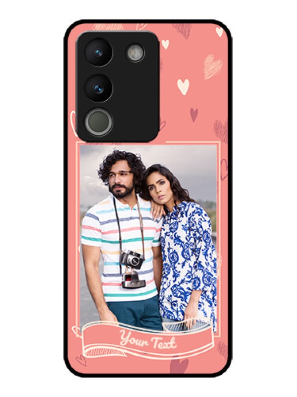 Custom Vivo Y200 5G Custom Metal Phone Case - Love Doodle Art Design