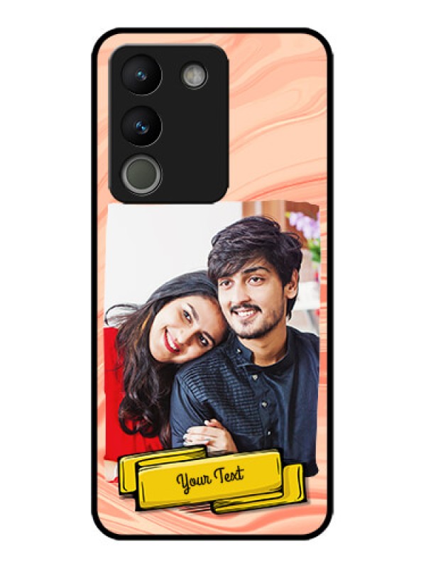 Custom Vivo Y200 5G Custom Metal Phone Case - Marble Texture Design