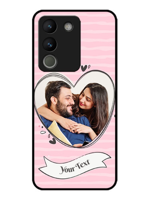 Custom Vivo Y200 5G Custom Metal Phone Case - Vintage Heart Design