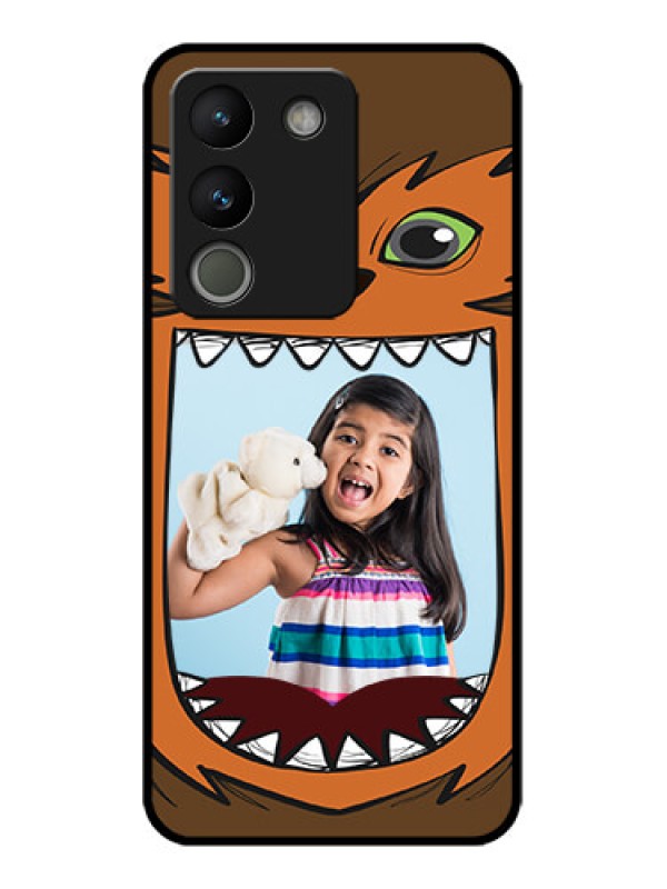 Custom Vivo Y200 5G Custom Metal Phone Case - Owl Monster Back Case Design