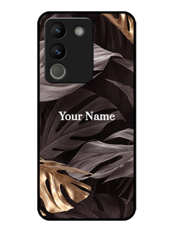 Custom Vivo Y200 5G Custom Metal Phone Case - Wild Leaves Digital Paint Design