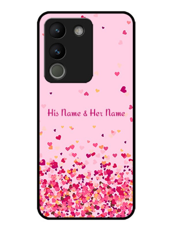 Custom Vivo Y200 5G Custom Metal Phone Case - Floating Hearts Design