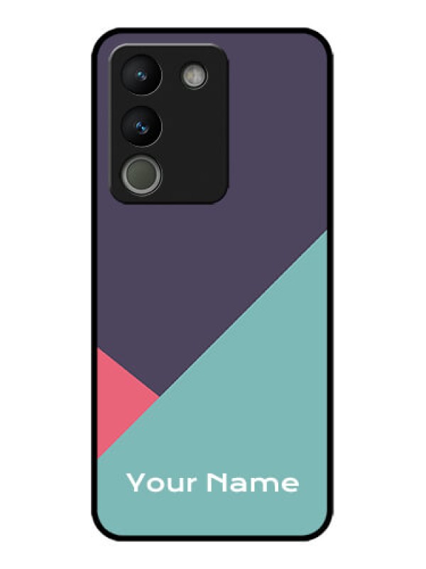 Custom Vivo Y200 5G Custom Metal Phone Case - Tri Color Abstract Design