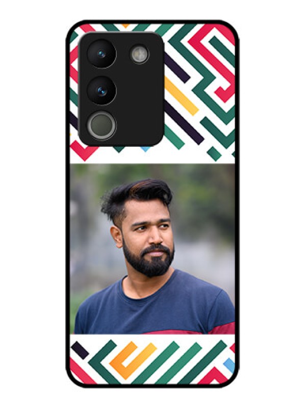 Custom Vivo Y200 5G Custom Metal Phone Case - Colorful Maze Pattern Design