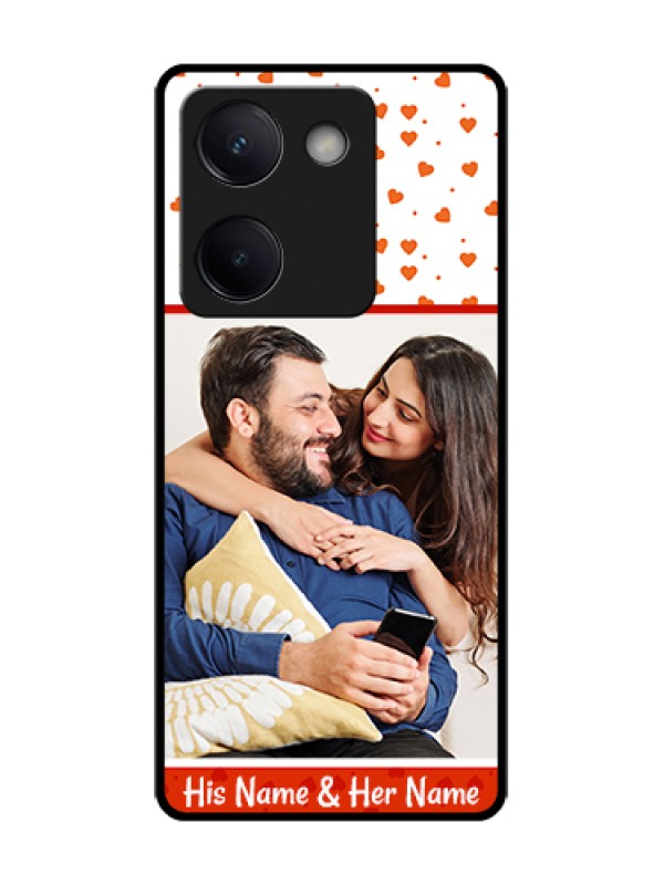 Custom Vivo Y200 Pro 5G Custom Metal Phone Case - Orange Love Symbol Design