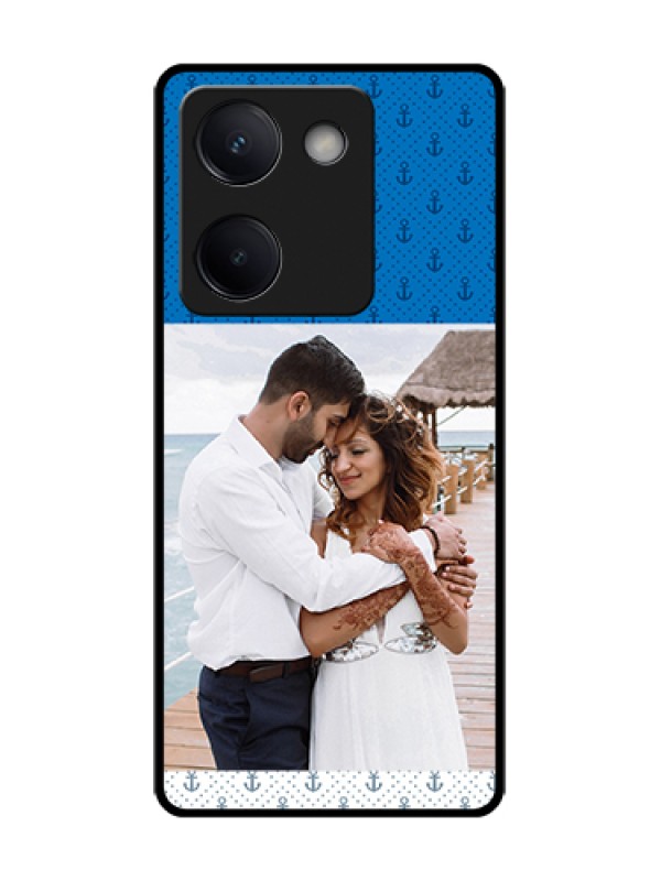 Custom Vivo Y200 Pro 5G Custom Metal Phone Case - Blue Anchors Design