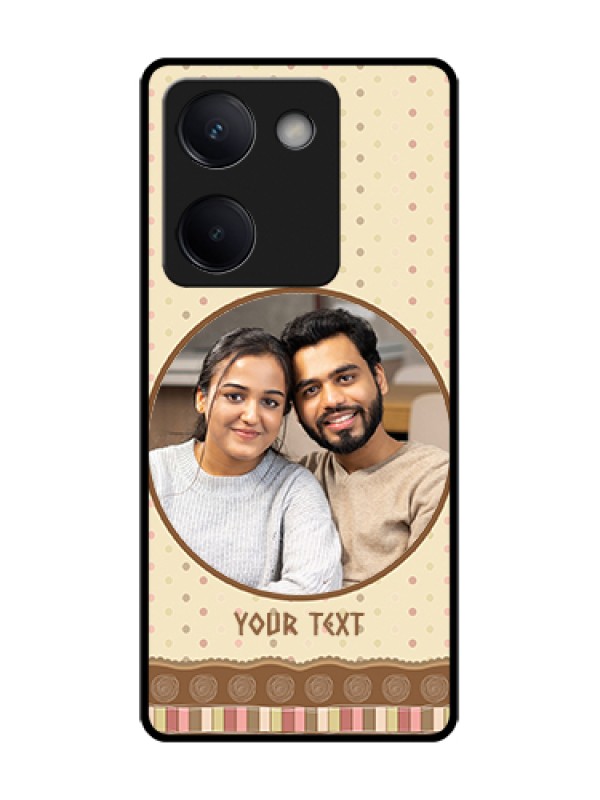 Custom Vivo Y200 Pro 5G Custom Metal Phone Case - Brown Dotted Mobile Case Design