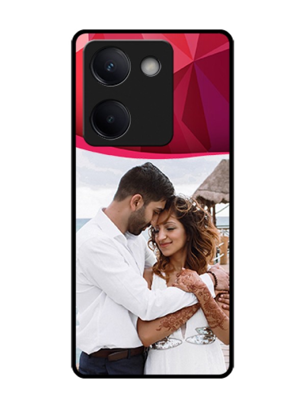 Custom Vivo Y200 Pro 5G Custom Metal Phone Case - Red Abstract Design