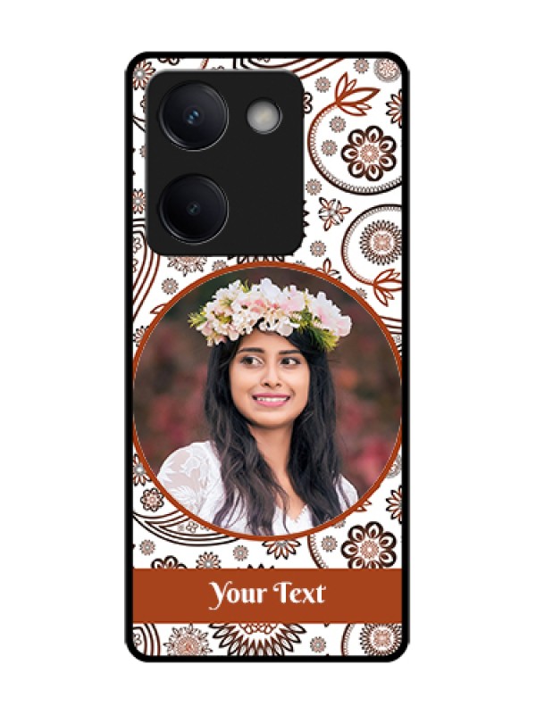 Custom Vivo Y200 Pro 5G Custom Metal Phone Case - Abstract Flower Design