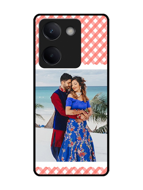 Custom Vivo Y200 Pro 5G Custom Metal Phone Case - Pink Pattern Design