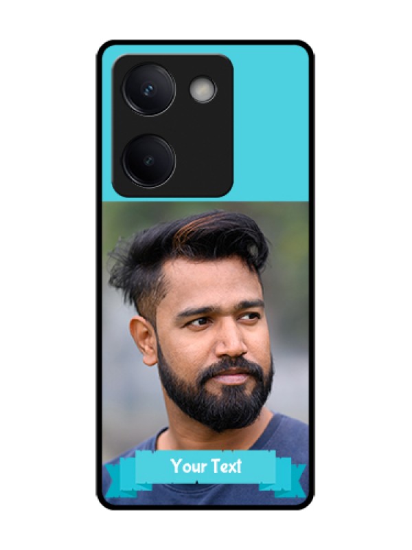 Custom Vivo Y200 Pro 5G Custom Metal Phone Case - Blue Color Design