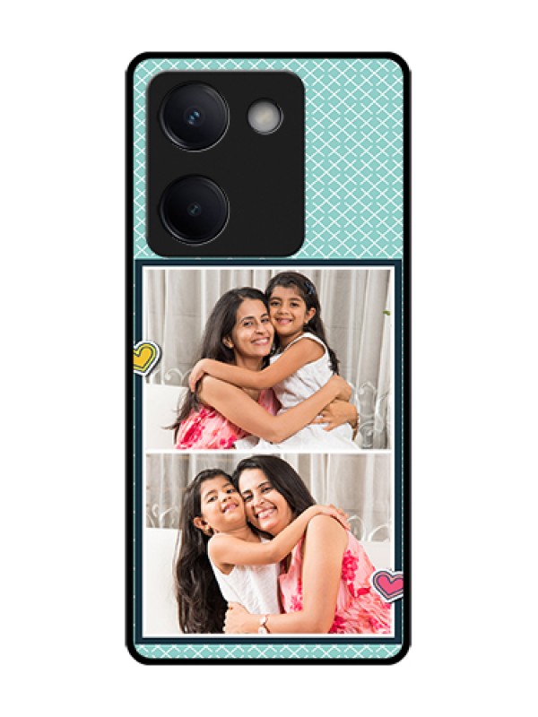 Custom Vivo Y200 Pro 5G Custom Metal Phone Case - 2 Image Holder With Pattern Design