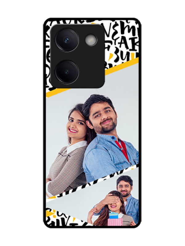 Custom Vivo Y200 Pro 5G Custom Metal Phone Case - Letters Pattern Design