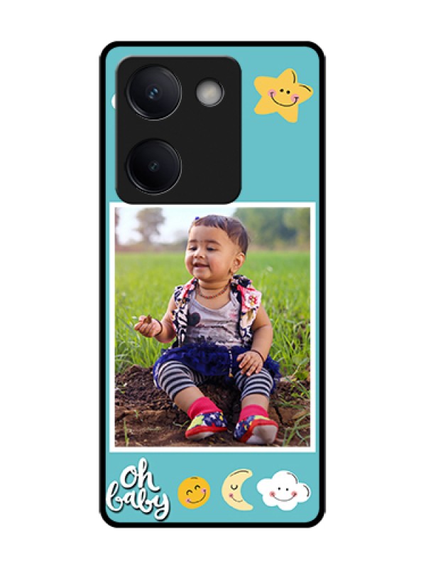 Custom Vivo Y200 Pro 5G Custom Metal Phone Case - Smiley Kids Stars Design