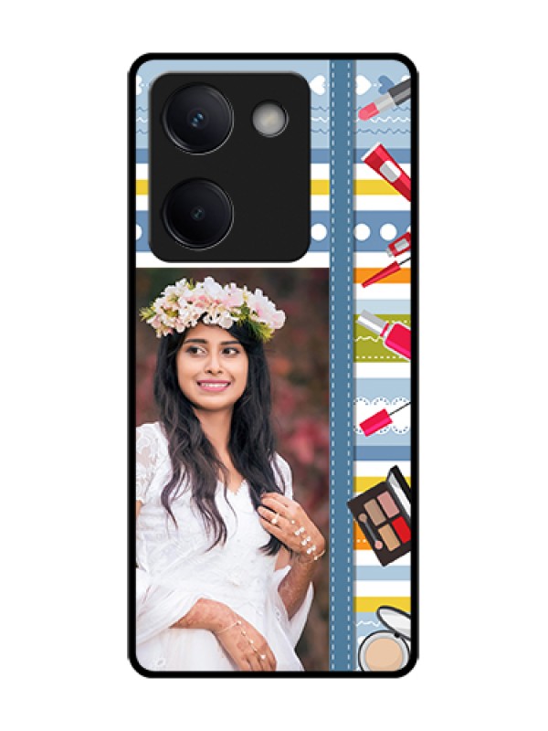 Custom Vivo Y200 Pro 5G Custom Metal Phone Case - Makeup Icons Design