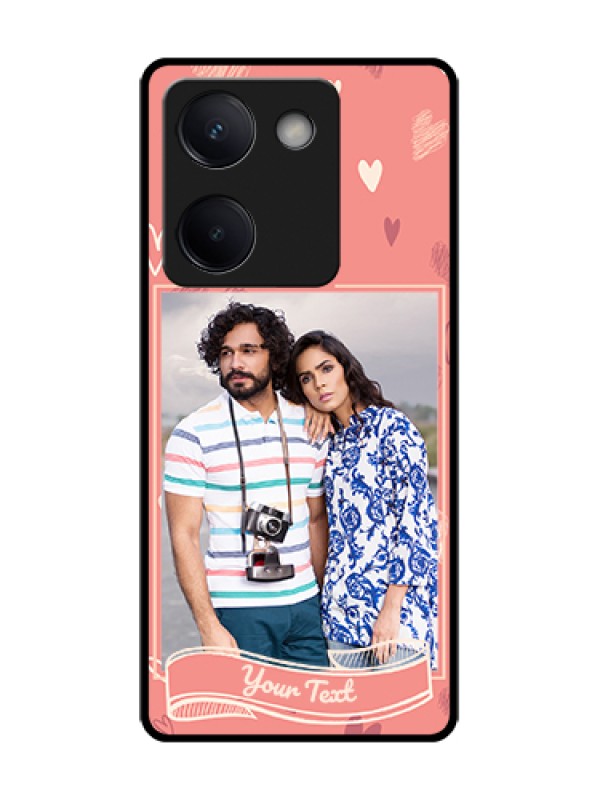 Custom Vivo Y200 Pro 5G Custom Metal Phone Case - Love Doodle Art Design