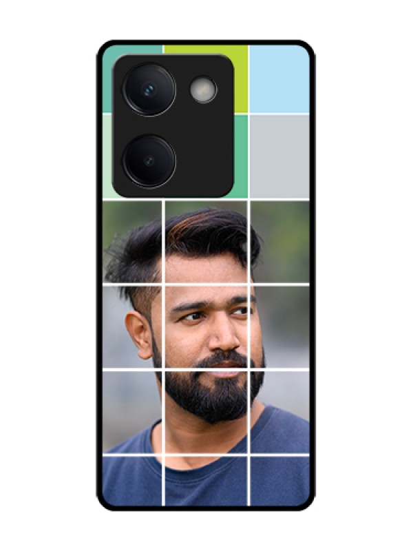 Custom Vivo Y200 Pro 5G Custom Metal Phone Case - With White Box Pattern