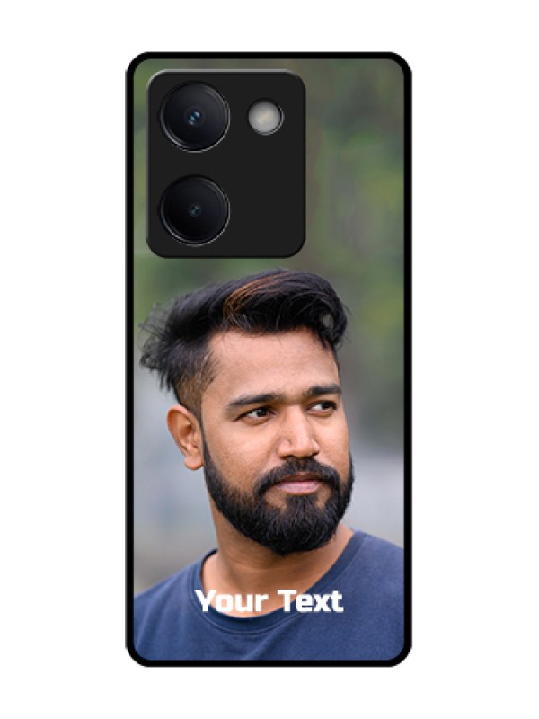 Custom Vivo Y200 Pro 5G Custom Metal Phone Case - Photo With Text Design