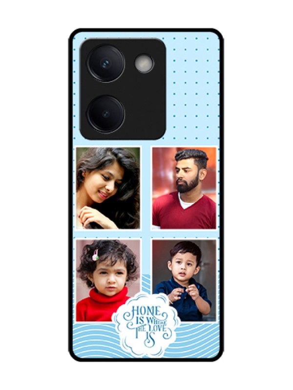 Custom Vivo Y200 Pro 5G Custom Metal Phone Case - Cute Love Quote With 4 Pic Upload Design