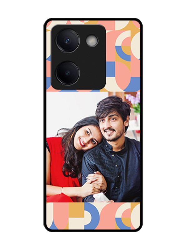 Custom Vivo Y200 Pro 5G Custom Metal Phone Case - Semi - Circle Maze Pattern Design