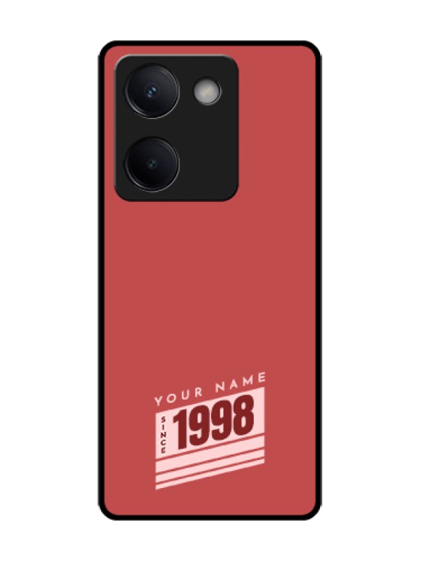 Custom Vivo Y200 Pro 5G Custom Metal Phone Case - Red Custom Year Of Birth Design