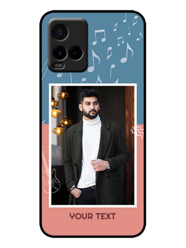 Custom Vivo Y21 Custom Metal Phone Case - With Color Musical Note Design