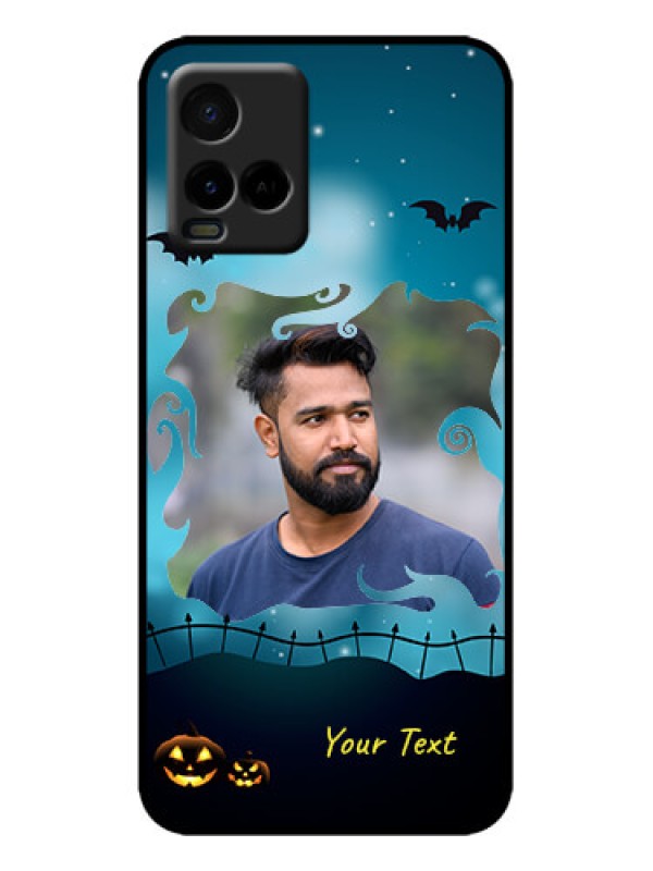 Custom Vivo Y21 Custom Metal Phone Case - Halloween Frame Design