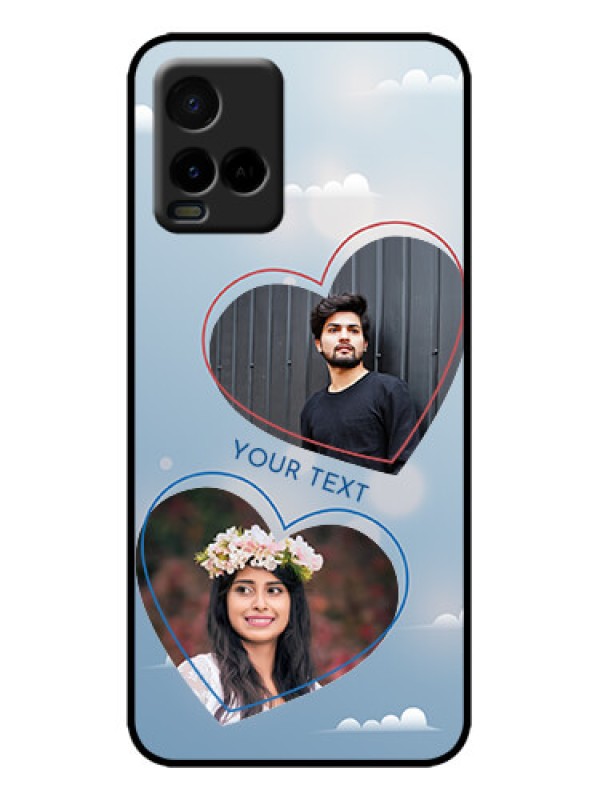Custom Vivo Y21A Custom Metal Phone Case - Blue Color Couple Design