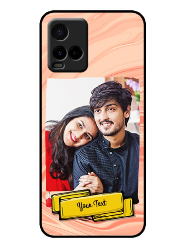 Custom Vivo Y21A Custom Metal Phone Case - Marble Texture Design