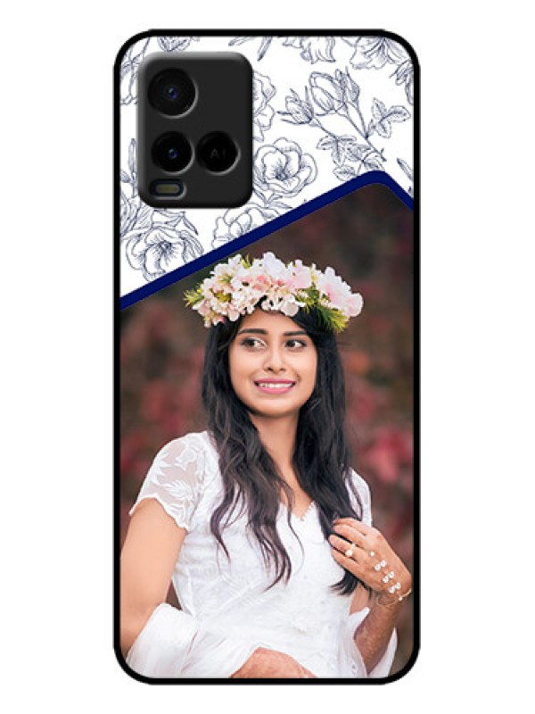 Custom Vivo Y21e Custom Metal Phone Case - Classy Floral Design