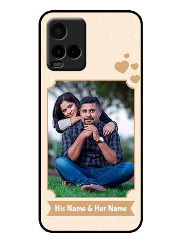 Custom Vivo Y21e Custom Metal Phone Case - With Confetti Love Design