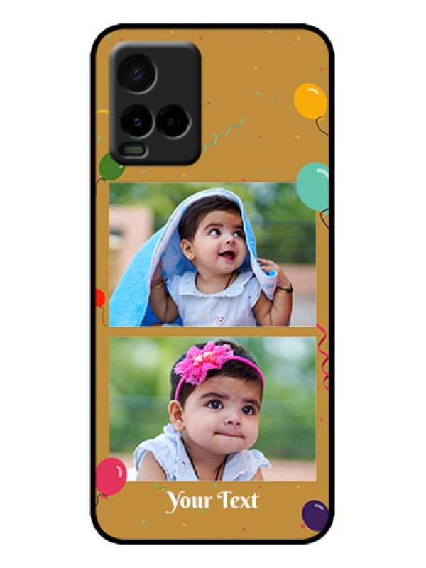 Custom Vivo Y21G Custom Metal Phone Case - Image Holder With Birthday Celebrations Design