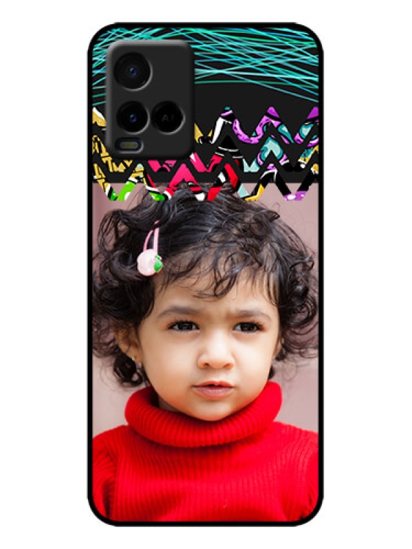 Custom Vivo Y21G Custom Metal Phone Case - Neon Abstract Design